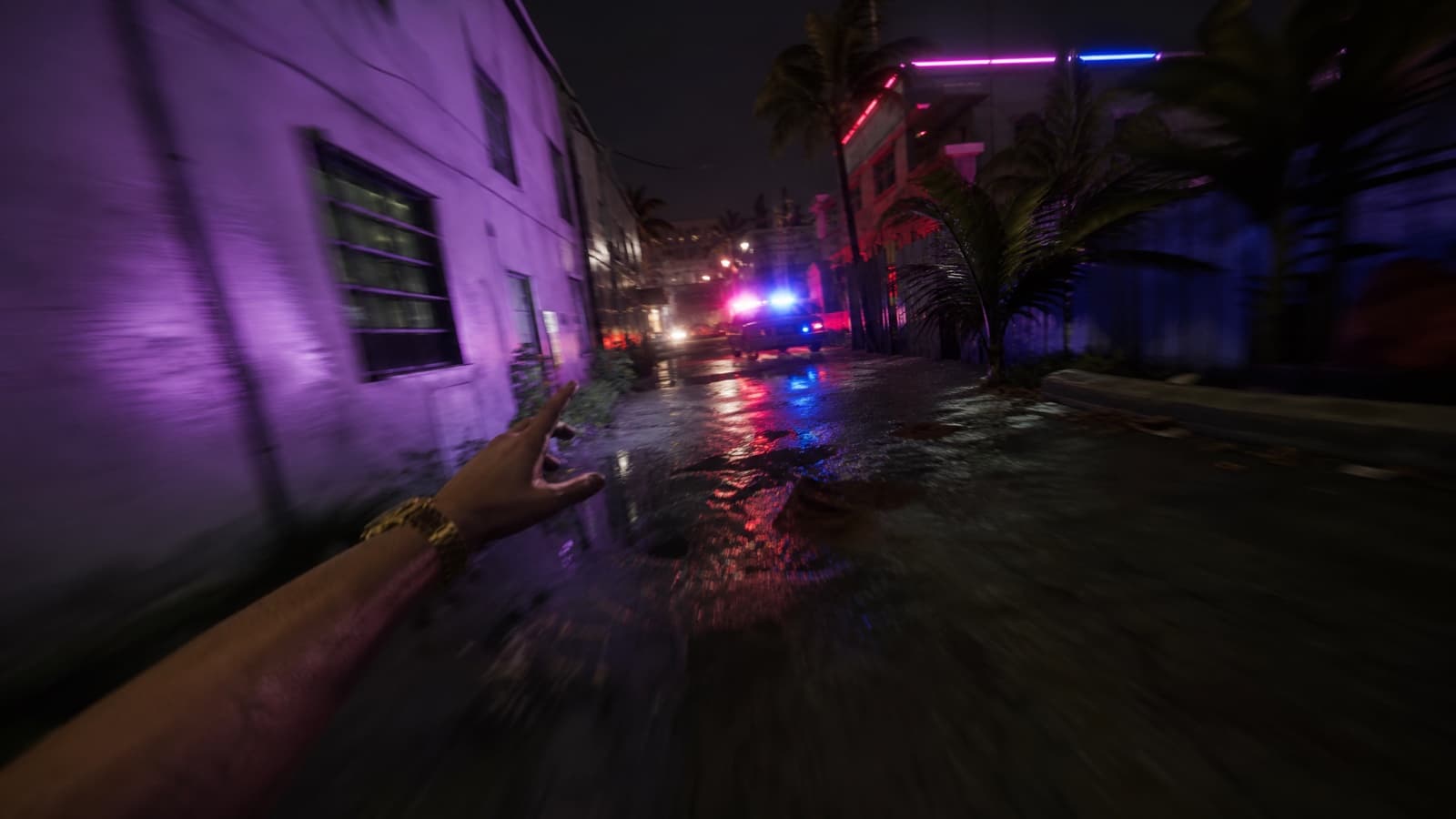 Example result from the First-person night chase prompt — The POV format behind the fake-gameplay clips that go viral.