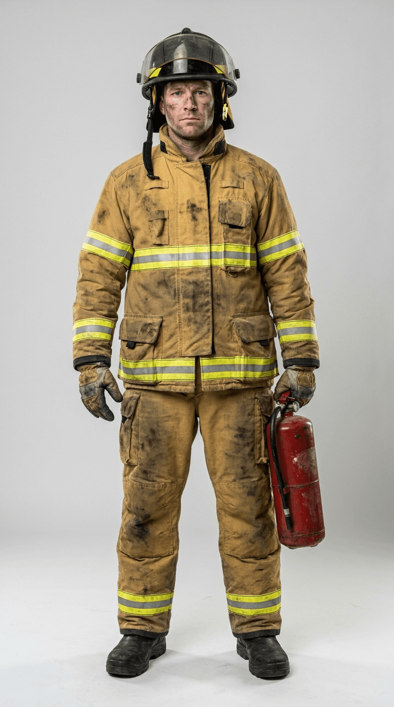 Kitchen Fire — Film your hallway or kitchen doorway and we'll add a firefighter and drifting smoke — "the kitchen caught fire." Send it to the group chat.