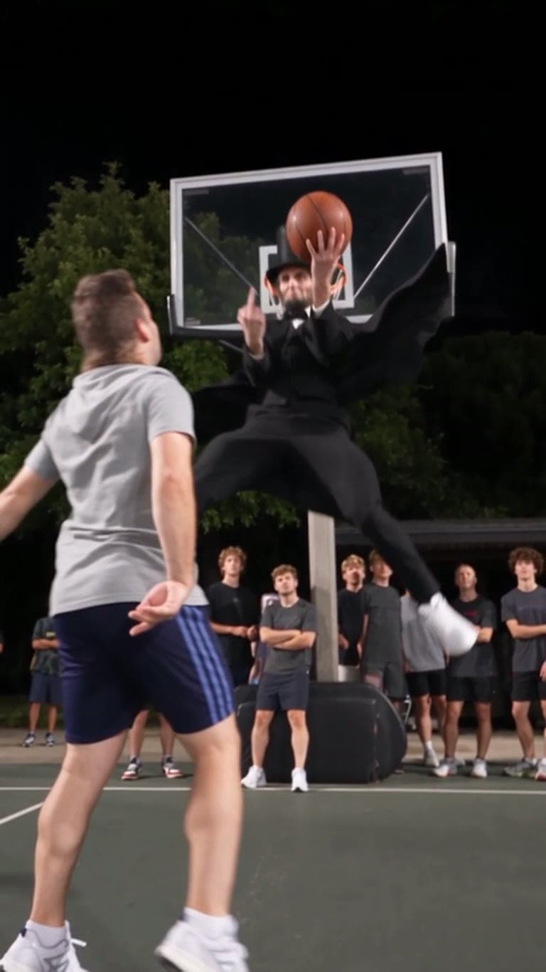 Middle Finger Dunk example still